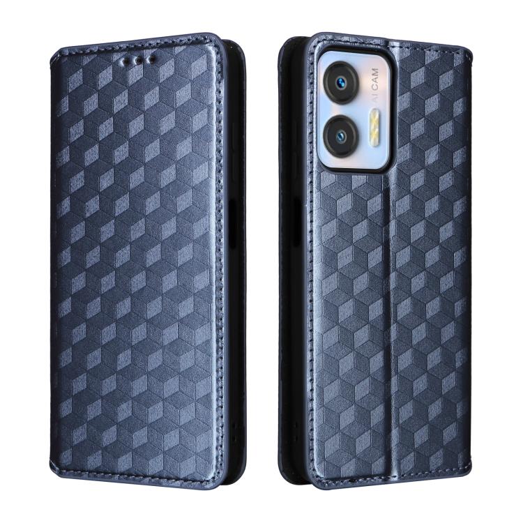 For Oukitel C35 / C36 Cubic Grid Texture Flip Leather Phone Case