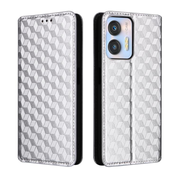 For Oukitel C35 / C36 Cubic Grid Texture Flip Leather Phone Case