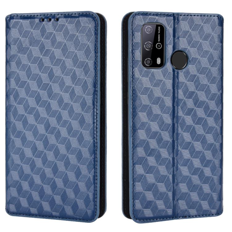 For Oukitel C23 Pro Cubic Grid Texture Flip Leather Phone Case