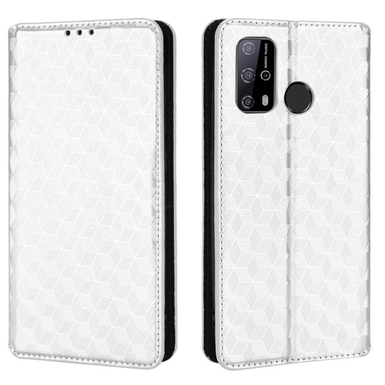 For Oukitel C23 Pro Cubic Grid Texture Flip Leather Phone Case