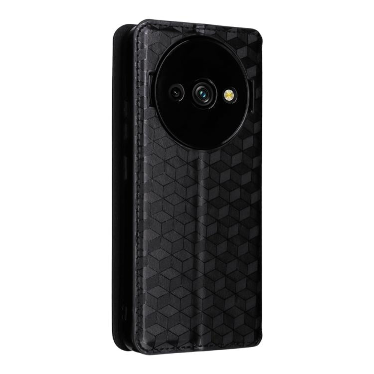 For Oukitel C59 / C59 Pro Cubic Grid Texture Flip Leather Phone Case