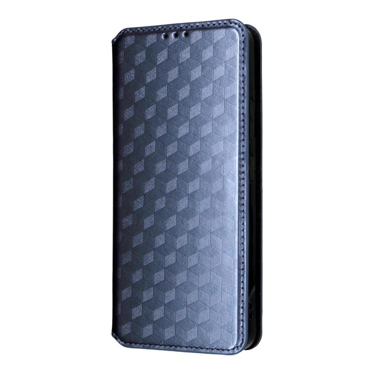 For Oukitel C59 / C59 Pro Cubic Grid Texture Flip Leather Phone Case