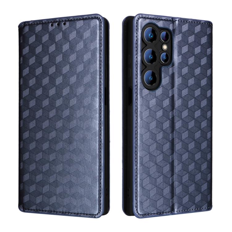 For Oukitel C61 / C61 Pro Cubic Grid Texture Flip Leather Phone Case