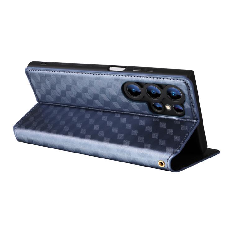 For Oukitel C61 / C61 Pro Cubic Grid Texture Flip Leather Phone Case