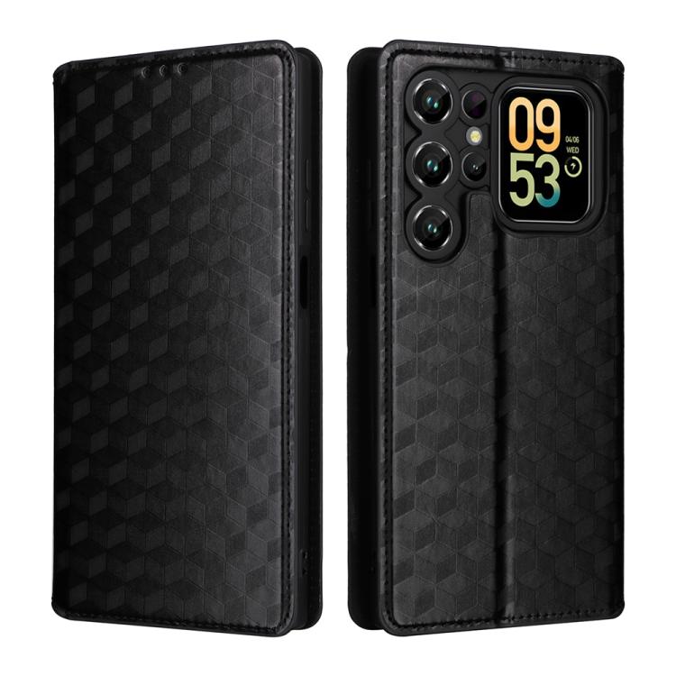 For Oukitel C62 / C62 Pro Cubic Grid Texture Flip Leather Phone Case