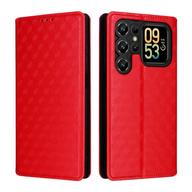 For Oukitel C62 / C62 Pro Cubic Grid Texture Flip Leather Phone Case