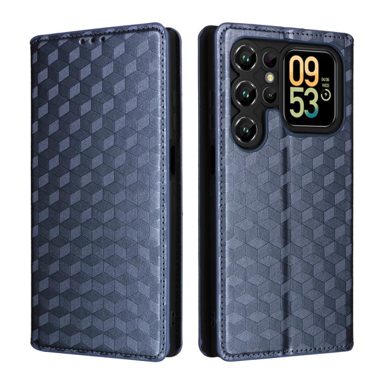 For Oukitel C62 / C62 Pro Cubic Grid Texture Flip Leather Phone Case