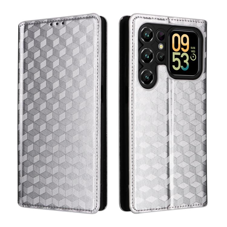 For Oukitel C62 / C62 Pro Cubic Grid Texture Flip Leather Phone Case