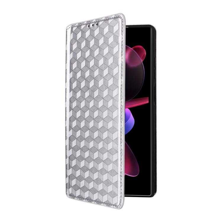 For Oukitel C62 / C62 Pro Cubic Grid Texture Flip Leather Phone Case