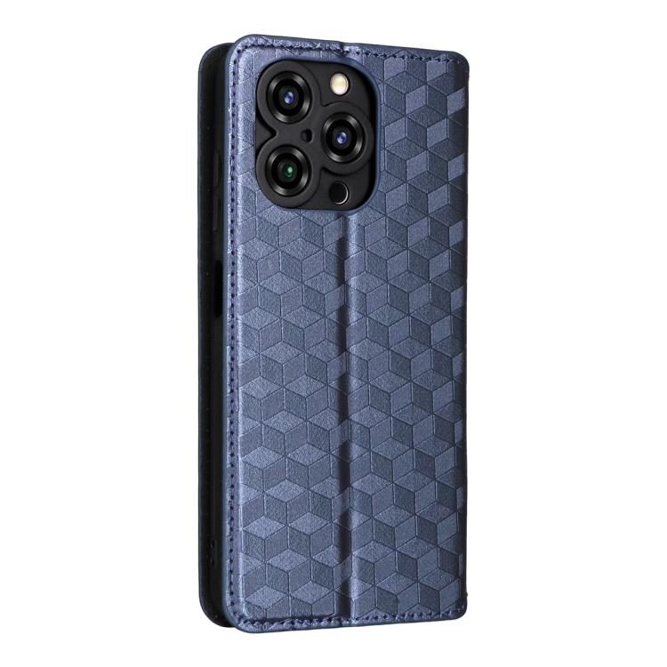 For Oukitel C3 4G 2025 Cubic Grid Texture Flip Leather Phone Case