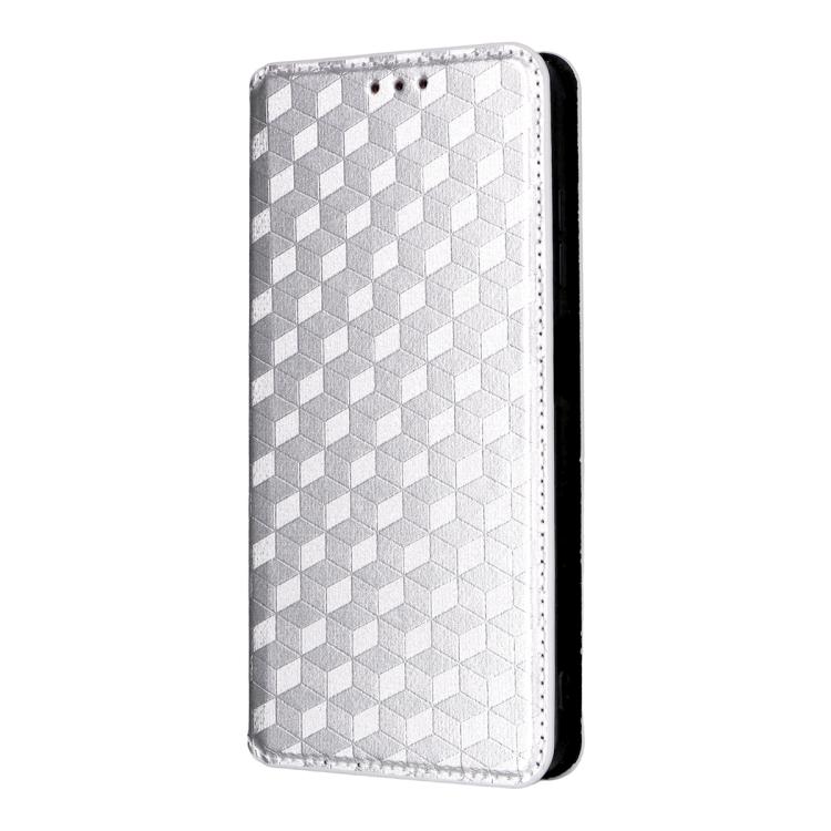 For Oukitel C3 4G 2025 Cubic Grid Texture Flip Leather Phone Case