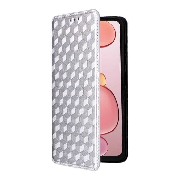 For Oukitel C3 4G 2025 Cubic Grid Texture Flip Leather Phone Case