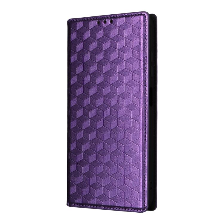 For Oukitel C3 4G 2025 Cubic Grid Texture Flip Leather Phone Case