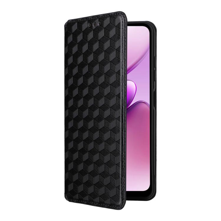 For Oukitel C5 4G 2025 Cubic Grid Texture Flip Leather Phone Case