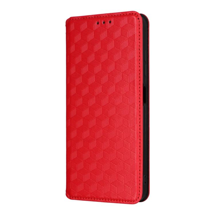 For Oukitel C5 4G 2025 Cubic Grid Texture Flip Leather Phone Case
