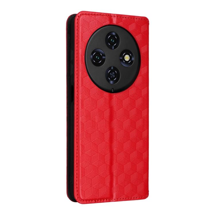 For Oukitel C5 4G 2025 Cubic Grid Texture Flip Leather Phone Case