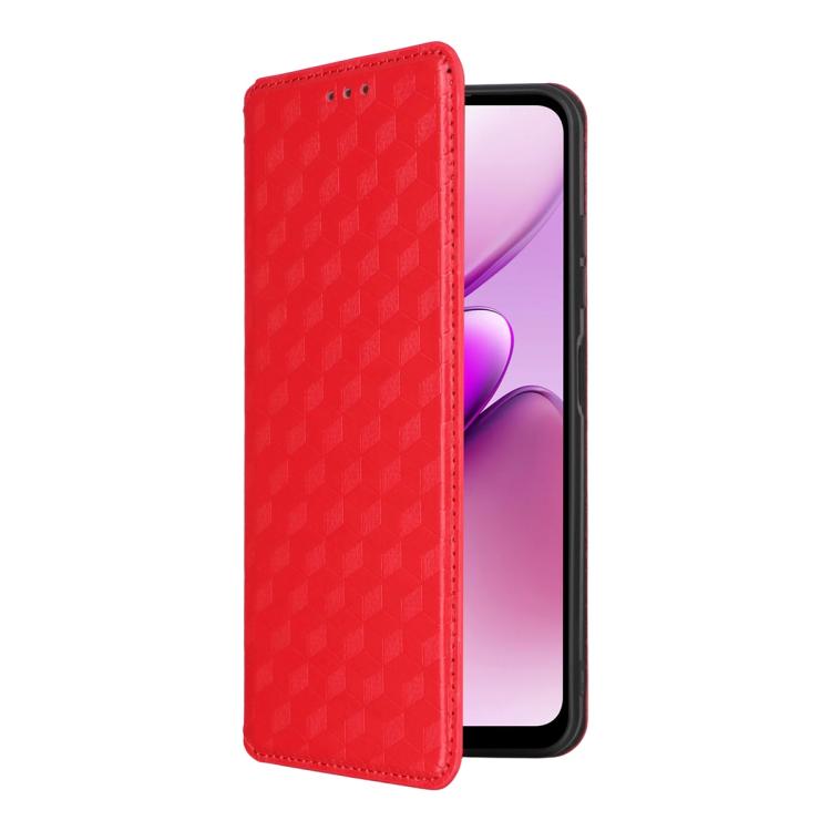For Oukitel C5 4G 2025 Cubic Grid Texture Flip Leather Phone Case