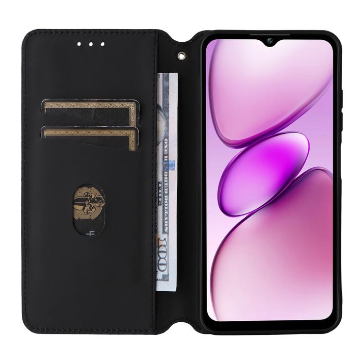 For Oukitel C5 4G 2025 Cubic Grid Texture Flip Leather Phone Case