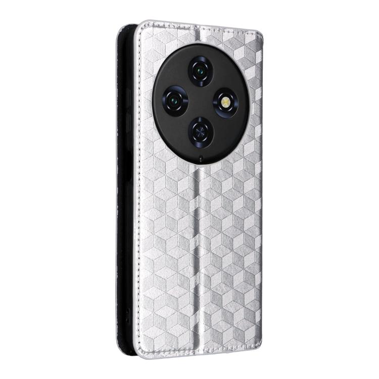 For Oukitel C5 4G 2025 Cubic Grid Texture Flip Leather Phone Case