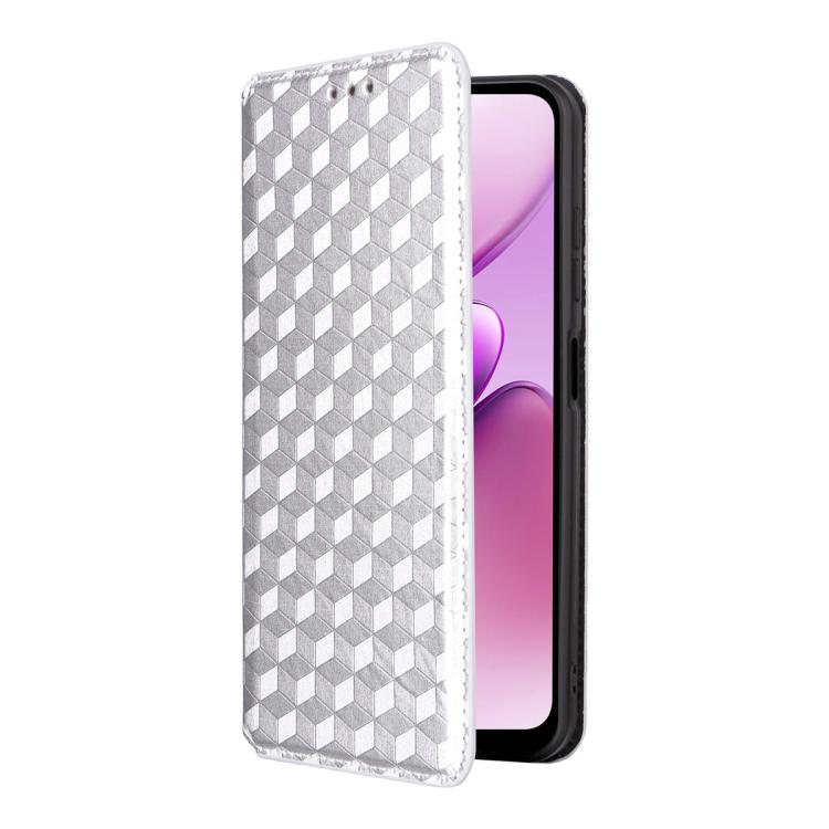 For Oukitel C5 4G 2025 Cubic Grid Texture Flip Leather Phone Case