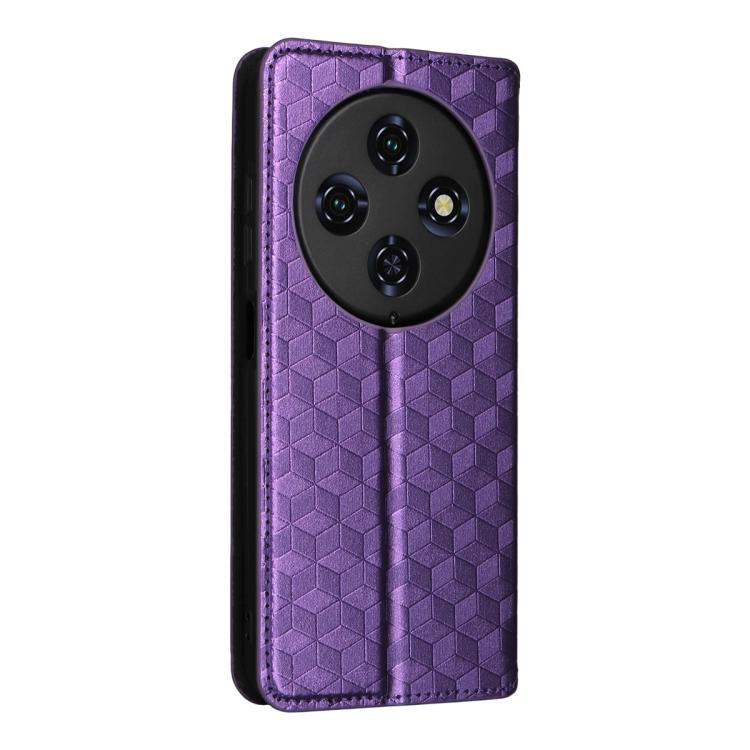 For Oukitel C5 4G 2025 Cubic Grid Texture Flip Leather Phone Case