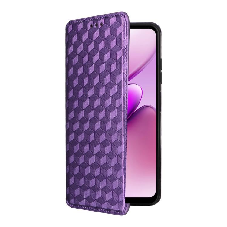 For Oukitel C5 4G 2025 Cubic Grid Texture Flip Leather Phone Case