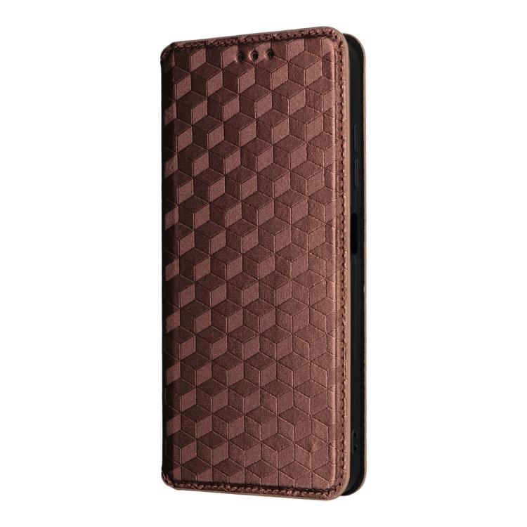 For Oukitel C5 4G 2025 Cubic Grid Texture Flip Leather Phone Case