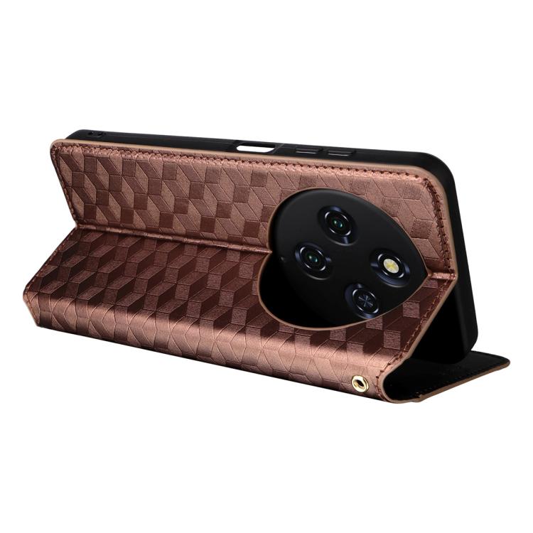 For Oukitel C5 4G 2025 Cubic Grid Texture Flip Leather Phone Case
