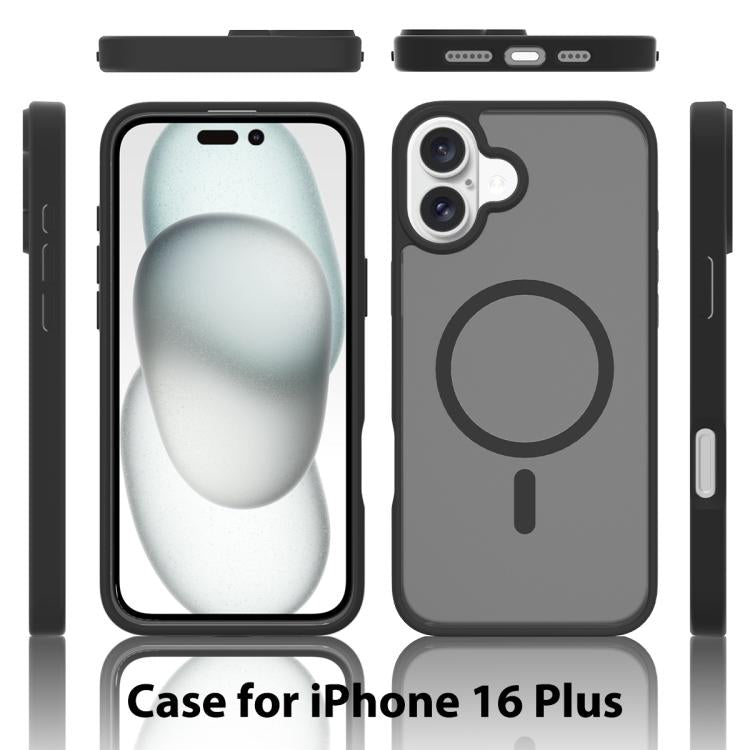 For iPhone 16 Plus Skin Feel TPU Hybrid PC MagSafe Phone Case
