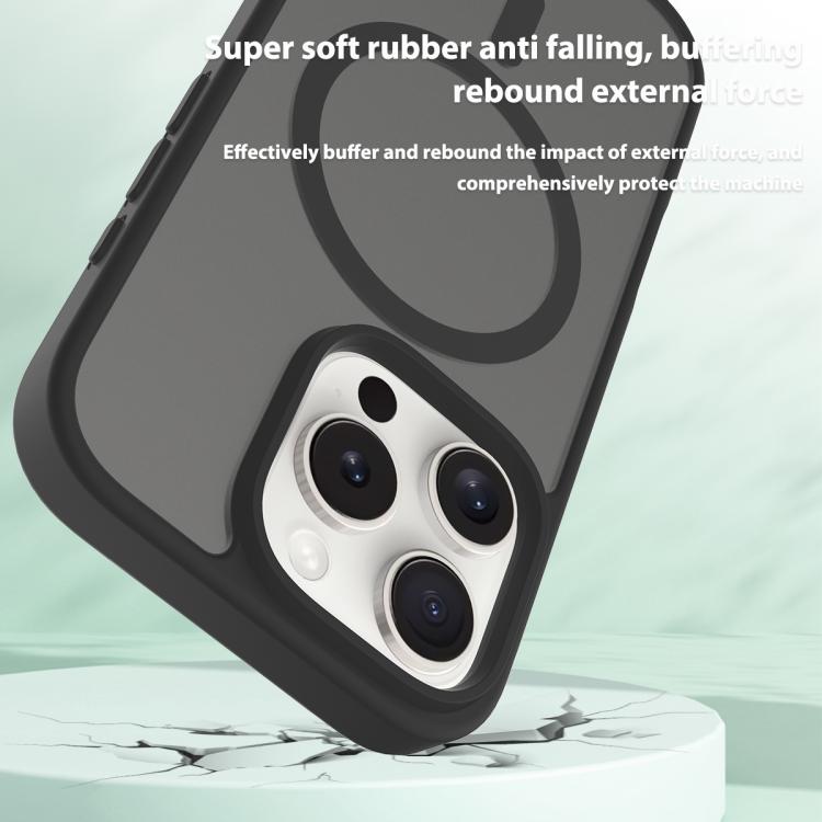 For iPhone 16 Pro Skin Feel TPU Hybrid PC MagSafe Phone Case