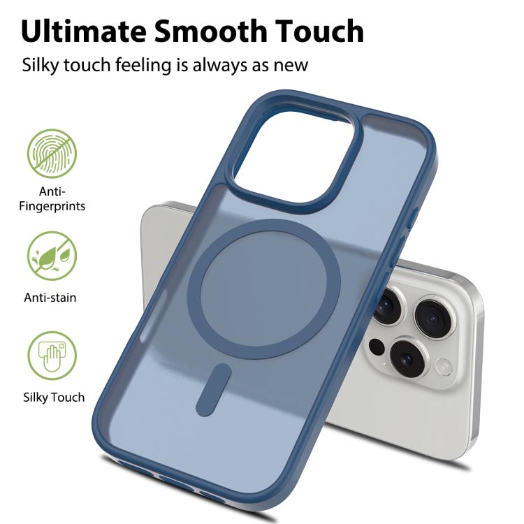 For iPhone 16 Pro Skin Feel TPU Hybrid PC MagSafe Phone Case