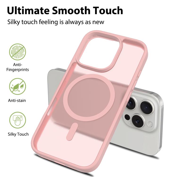 For iPhone 16 Pro Skin Feel TPU Hybrid PC MagSafe Phone Case