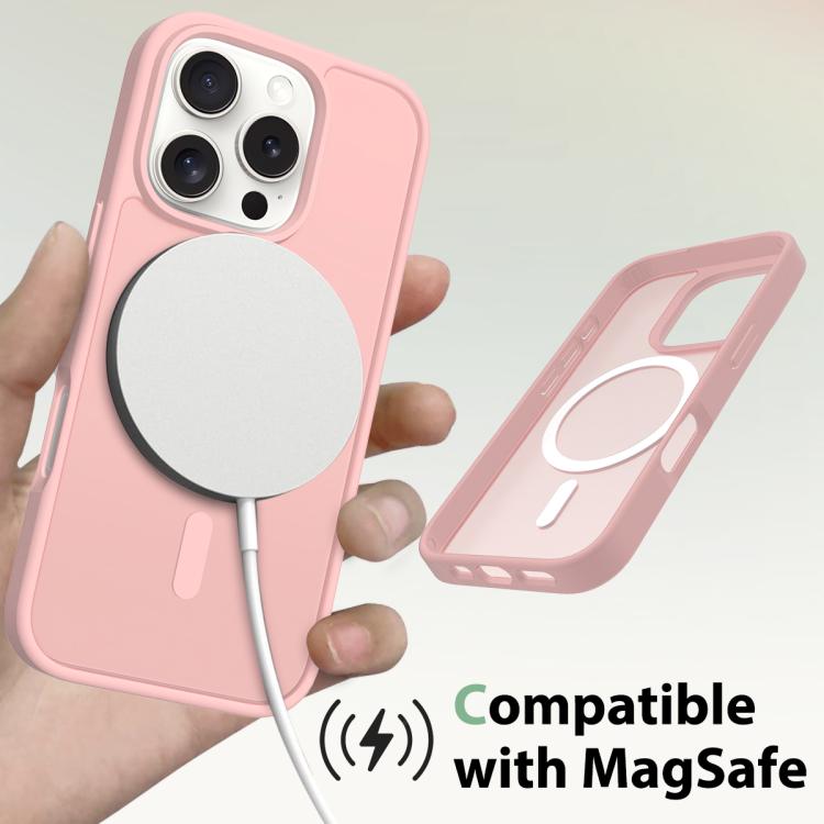 For iPhone 16 Pro Skin Feel TPU Hybrid PC MagSafe Phone Case
