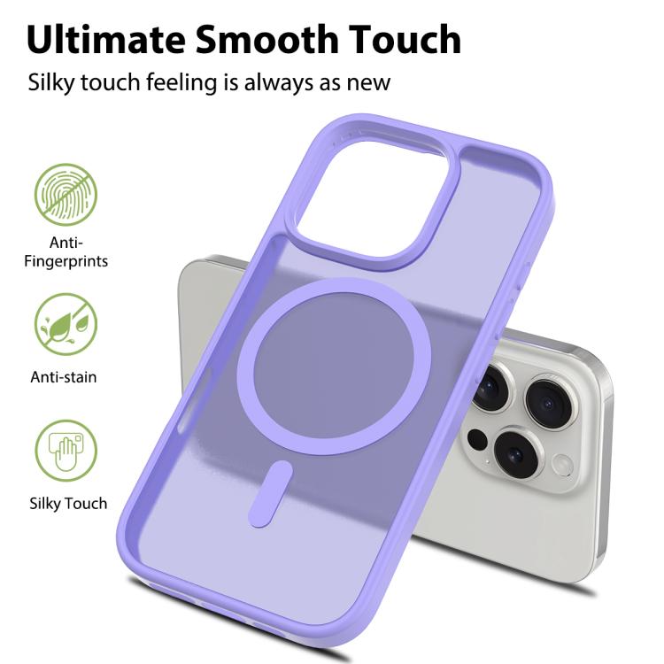 For iPhone 16 Pro Skin Feel TPU Hybrid PC MagSafe Phone Case