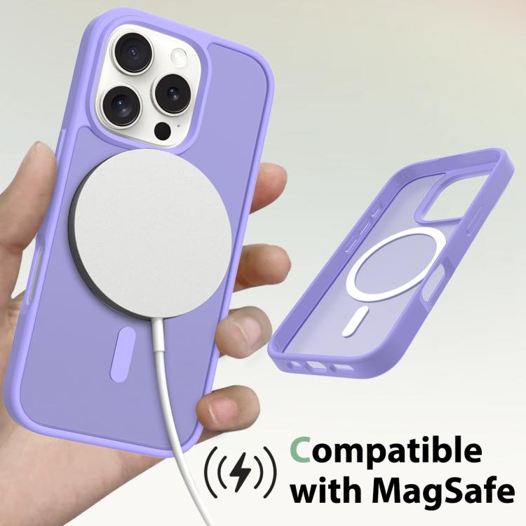 For iPhone 16 Pro Skin Feel TPU Hybrid PC MagSafe Phone Case