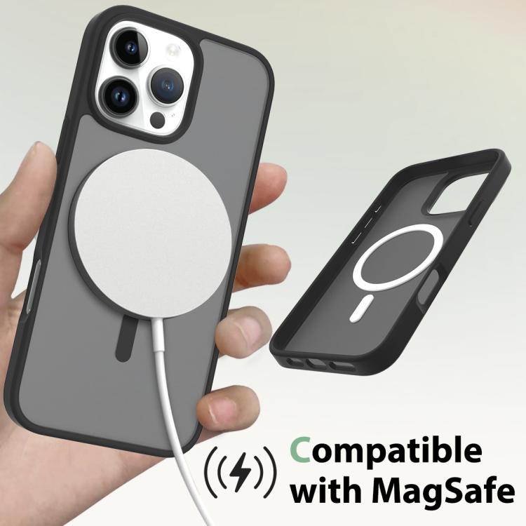 For iPhone 16 Pro Max Skin Feel TPU Hybrid PC MagSafe Phone Case