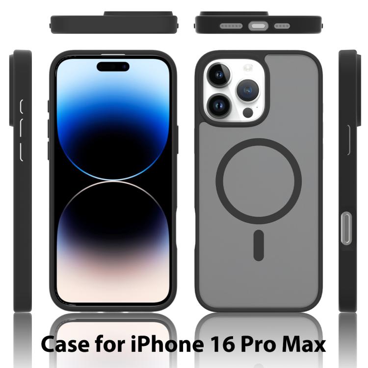 For iPhone 16 Pro Max Skin Feel TPU Hybrid PC MagSafe Phone Case