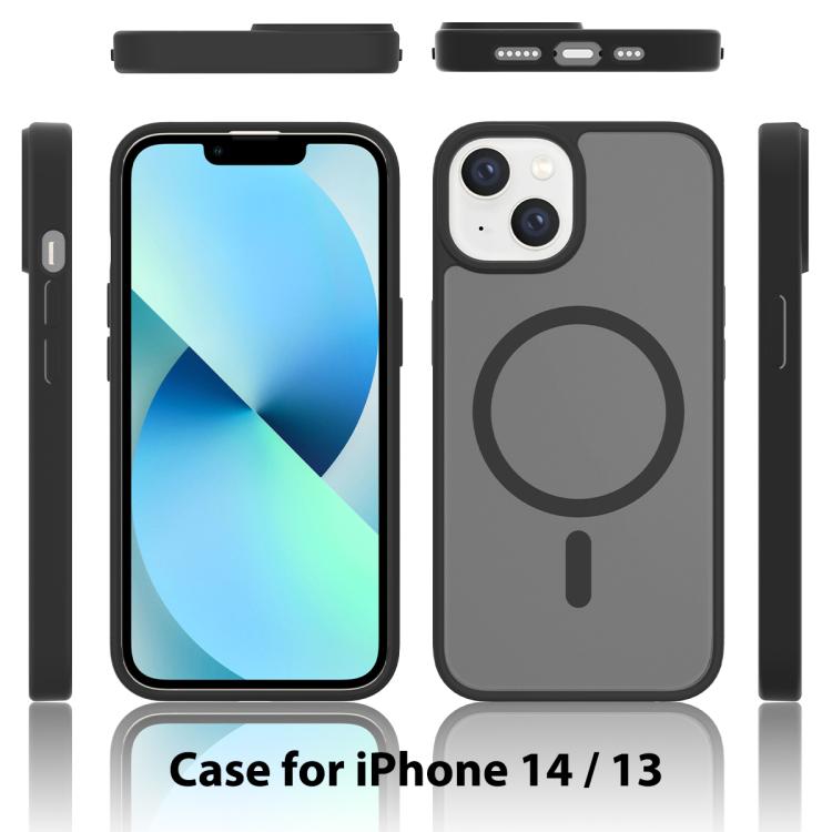 For iPhone 13 / 14 Skin Feel TPU Hybrid PC MagSafe Phone Case