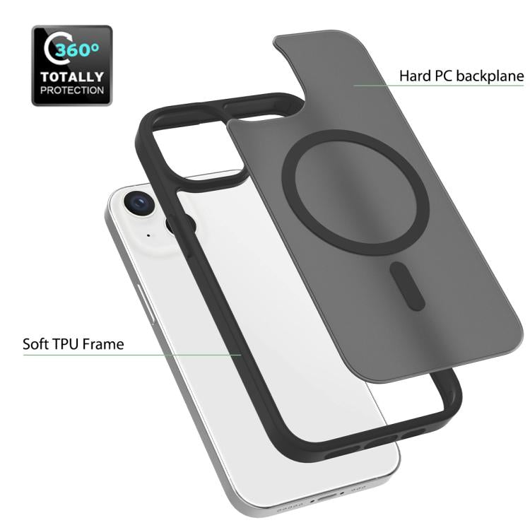 For iPhone 13 / 14 Skin Feel TPU Hybrid PC MagSafe Phone Case
