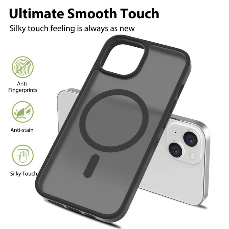 For iPhone 13 / 14 Skin Feel TPU Hybrid PC MagSafe Phone Case