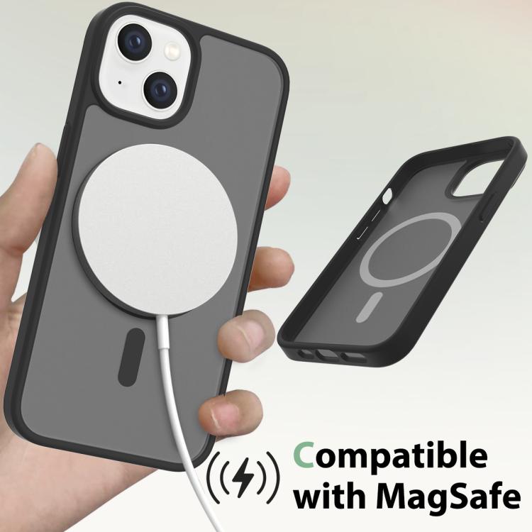 For iPhone 13 / 14 Skin Feel TPU Hybrid PC MagSafe Phone Case