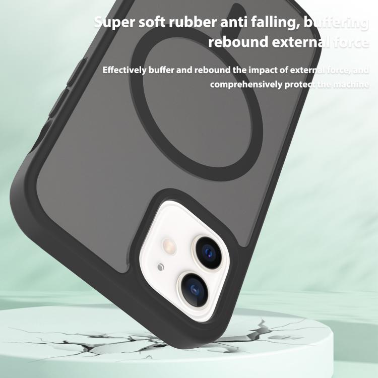 For iPhone 12 / 12 Pro Skin Feel TPU Hybrid PC MagSafe Phone Case