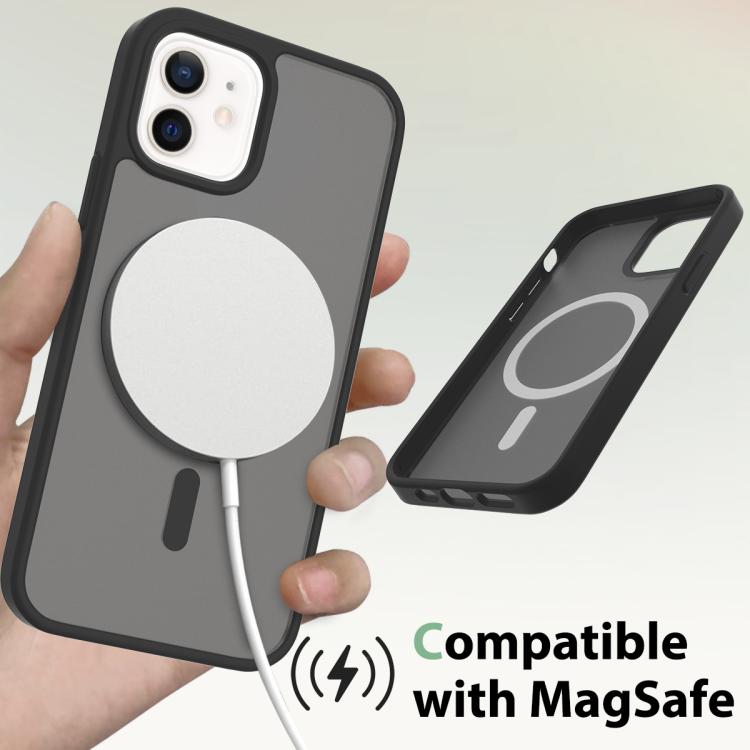 For iPhone 12 / 12 Pro Skin Feel TPU Hybrid PC MagSafe Phone Case