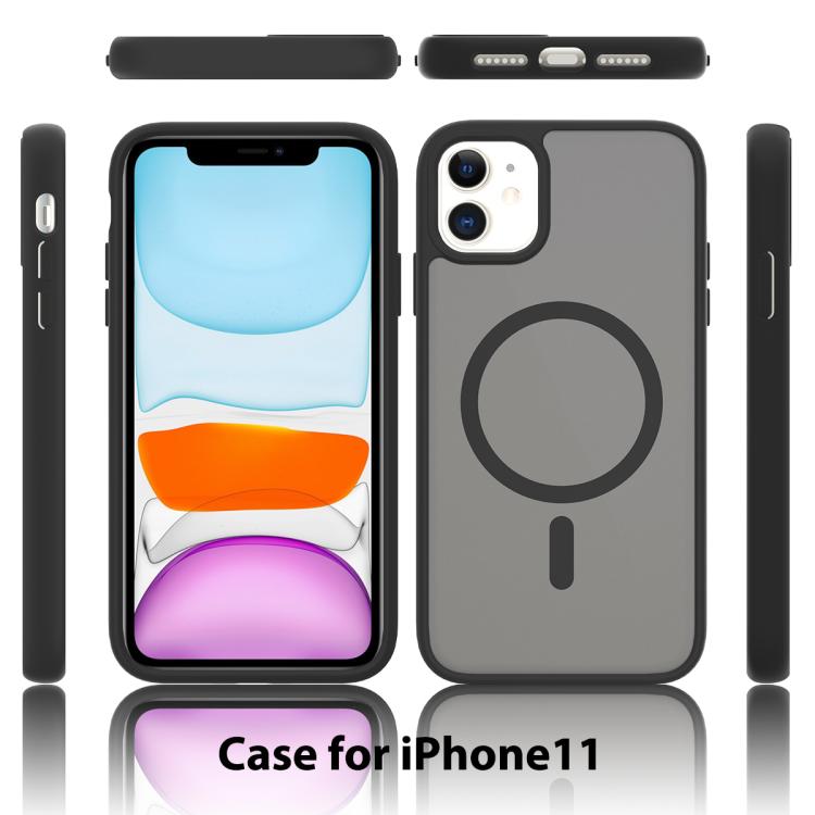 For iPhone 11 / XR Skin Feel TPU Hybrid PC MagSafe Phone Case
