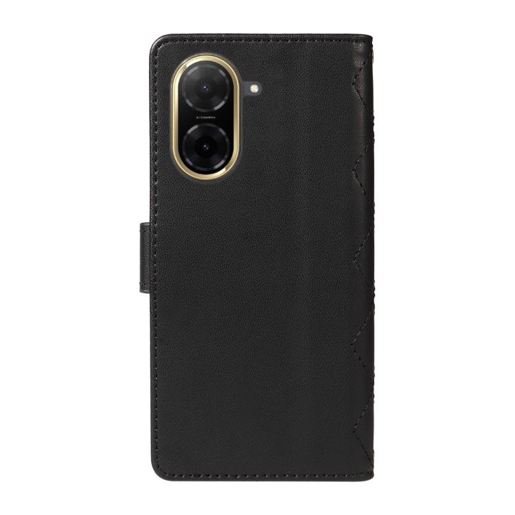 For Redmi A5 4G 173.3mm Three Card Slot Diamond Grid Leather Phone Case with Long / Short Straps