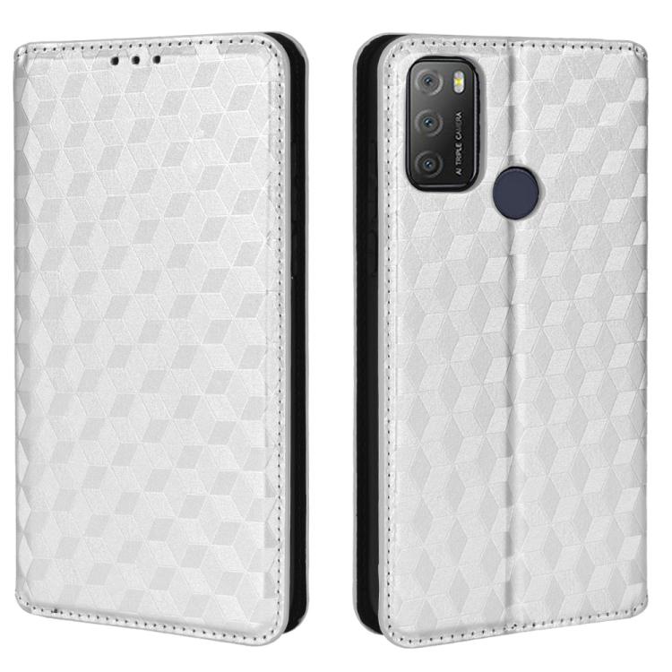 For TCL 20E / TCL 20Y Cubic Grid Texture Flip Leather Phone Case