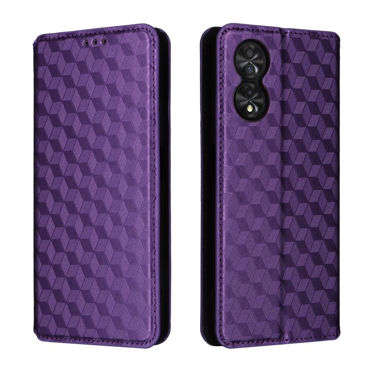 For TCL 40 NxtPaper 4G Cubic Grid Texture Flip Leather Phone Case