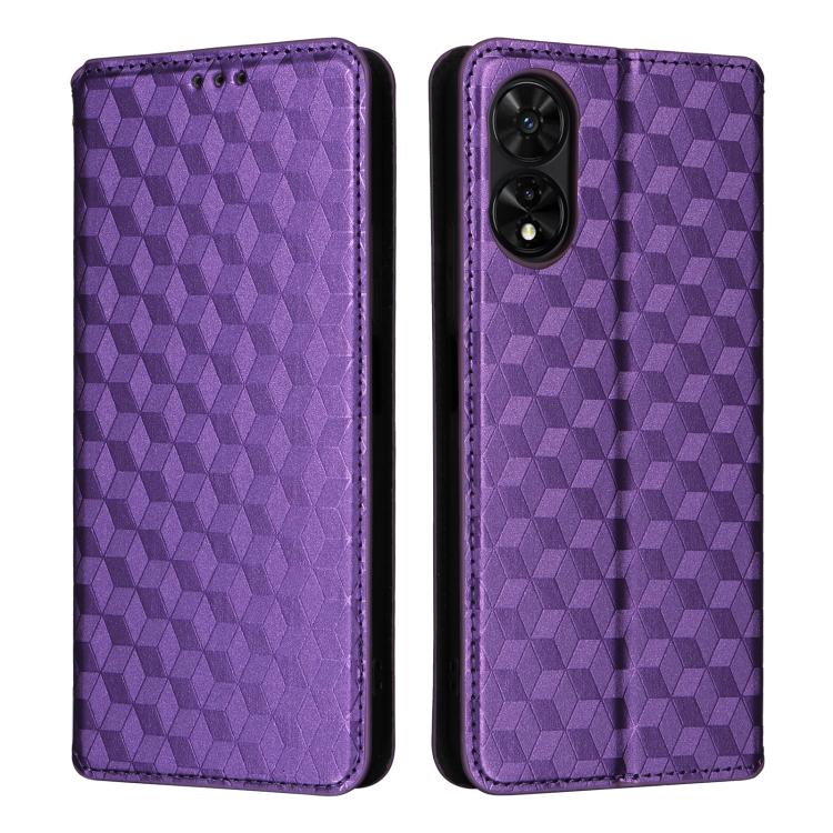For TCL 50 5G Cubic Grid Texture Flip Leather Phone Case