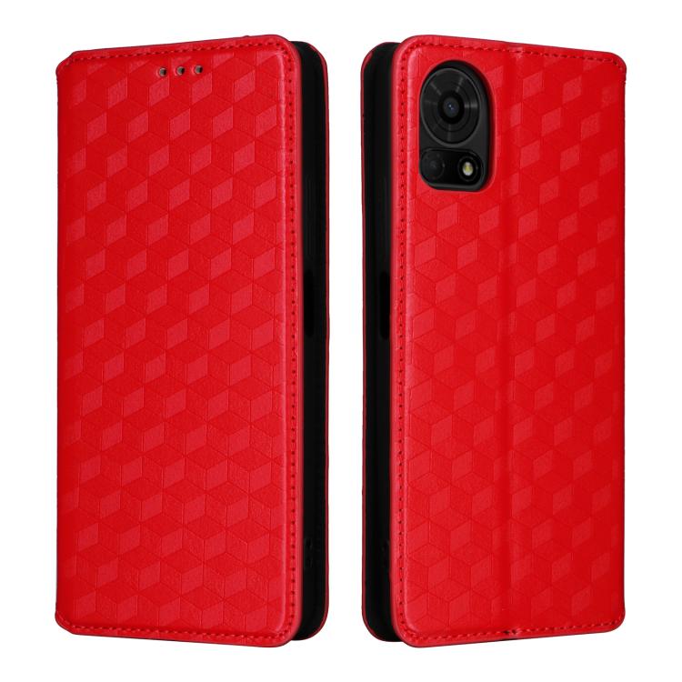 For TCL 50 LE / K23 / K24 Cubic Grid Texture Flip Leather Phone Case