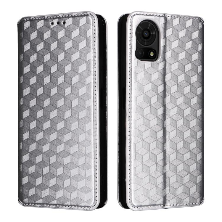 For TCL 50 LE / K23 / K24 Cubic Grid Texture Flip Leather Phone Case